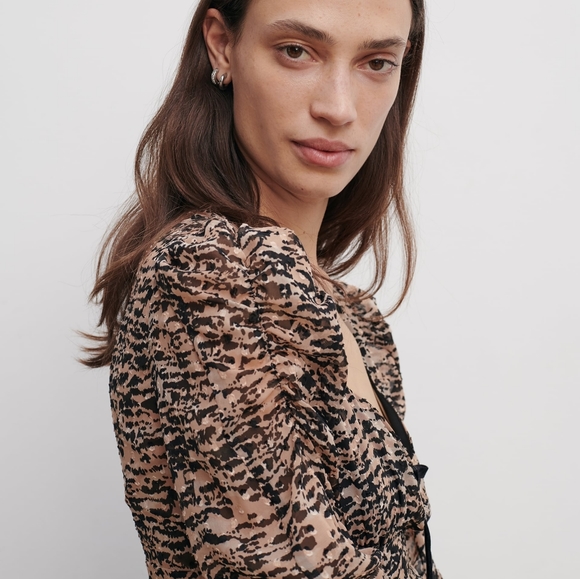 NWT ZARA | Animal Print Mini Dress - Picture 3 of 7